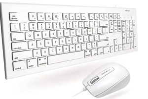 Macally USB Wired Keyboard and Mouse Combo